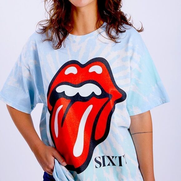 The Rolling Stones SIXTY TIE DYE DATEBACK T-SHIRT Size L - Picture 2 of 6